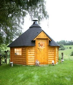 Wolff Finnhaus Gartenhäuser & Gerätehäuser > Gartenhaus Grillkota Basic 9, ca. B426/H330/T376 cm