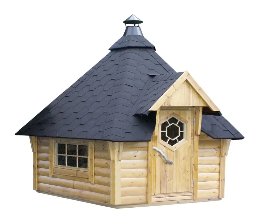 Wolff Finnhaus Gartenhäuser & Gerätehäuser > Gartenhaus Grillkota Basic 9, ca. B426/H330/T376 cm