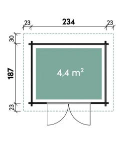 Wolff Finnhaus Gartenhaus WPC-Trend B, ca. B280/H222/T240 cm Grau Sale
