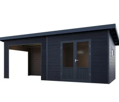 Wolff Finnhaus Gerätehaus Tona 6030, ca. B653,4/H252/T339,5 cm Anthrazit New