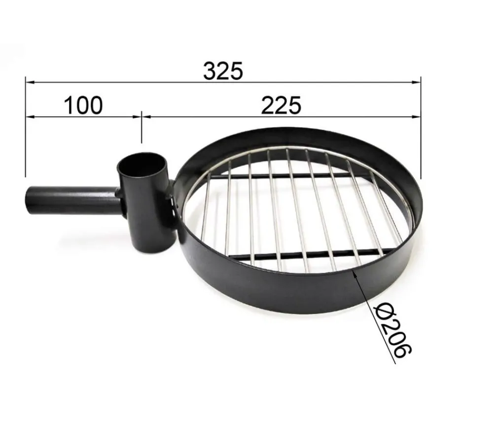 Wolff Finnhaus Zubehör & Ausstattung - kleiner Grillhalter Grillkota Basic Schwarz
