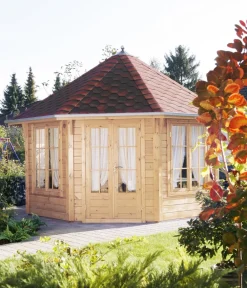Wolff Finnhaus Pavillons - Pavillon Roma 4.0, ca. B479,8/H361/T479,8 cm Rot