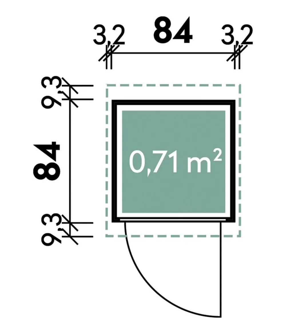 Wolff Finnhaus Premium Geräteschrank 20-A, ca. B90/H174/T103 cm Natur Best