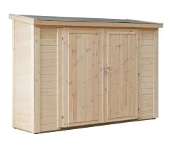Wolff Finnhaus Gartenschränke & Minigaragen - Premium Geräteschrank 20-C, ca. B260/H178/T103 cm Natur
