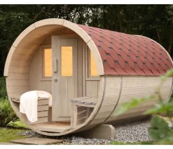 Wolff Finnhaus Saunas & Infrarotkabinen - Saunafass Basic 280 Bausatz, ca. B205/H210/T280 cm Natur