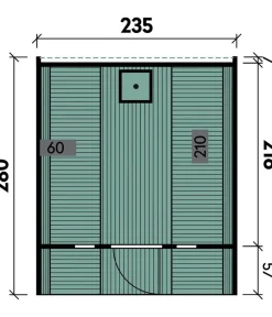 Wolff Finnhaus Saunas & Infrarotkabinen > Saunafass 280 de luxe Bausatz, Thermoholz, ca. B235/H242/T280 cm