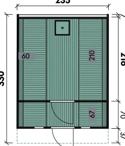 Wolff Finnhaus Saunas & Infrarotkabinen - Saunafass 330 de luxe Bausatz, ca. B235/H242/T280 cm Natur