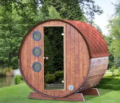 Wolff Finnhaus Saunafass Mini 160 Bausatz, ca. B205/H215/T160 cm Rot Sale