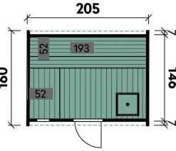 Wolff Finnhaus Saunafass Mini 160 Bausatz, ca. B205/H215/T160 cm Rot Sale