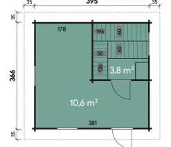 Wolff Finnhaus Saunahaus de luxe Keijo 70, ca. B459/H257/T465 cm Natur Online