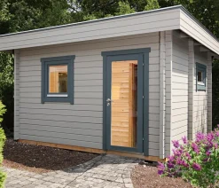 Wolff Finnhaus Saunahaus de luxe Keijo 70, ca. B459/H257/T465 cm Natur Online