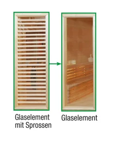 Wolff Finnhaus Saunas & Infrarotkabinen > Tauschelement Paradiso Vollholz zu Sprossen