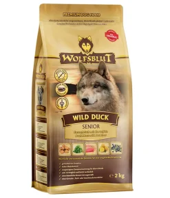 WOLFSBLUT Trockenfutter Hund - Trockenfutter für Hunde Wild Duck, Senior, Ente & Kartoffel
