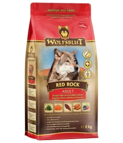 WOLFSBLUT Trockenfutter Hund - Trockenfutter für Hunde Red Rock, Adult, Känguru & Süßkartoffeln