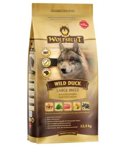 WOLFSBLUT Trockenfutter für Hunde Wild Duck, Large Breed, Ente & Kartoffel Discount