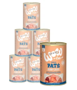 WOW Nassfutter Katze - ® Cat Nassfutter für Katzen Adult, 6 x 400 g