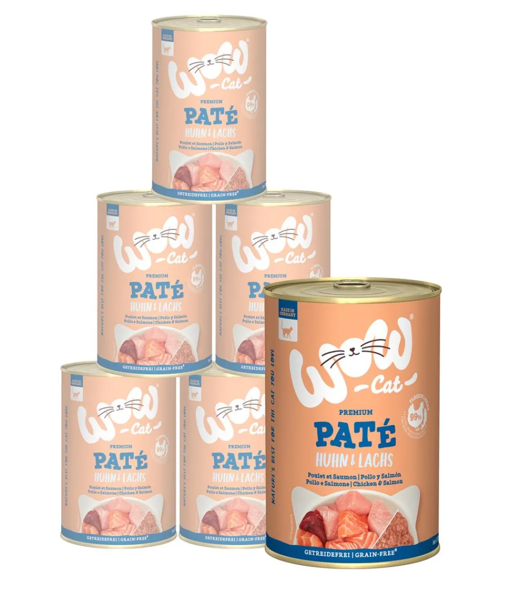 WOW Nassfutter Katze - ® Cat Nassfutter für Katzen Adult, 6 x 400 g