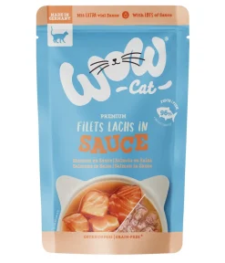 WOW Nassfutter Katze > ® Cat Nassfutter für Katzen Multipack Premium Filets in Sauce, Adult, 8 x 85 g