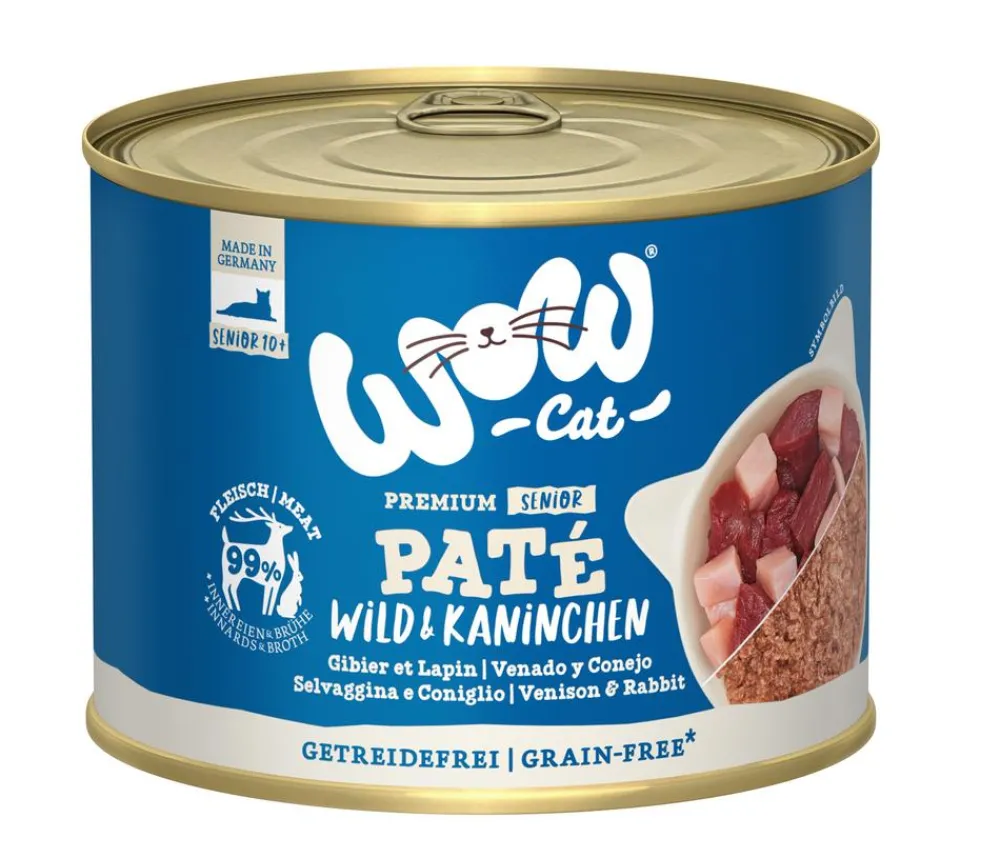WOW Nassfutter Katze - ® Cat Nassfutter für Katzen Premium Filets in Sauce, Adult, 8 x 85 g