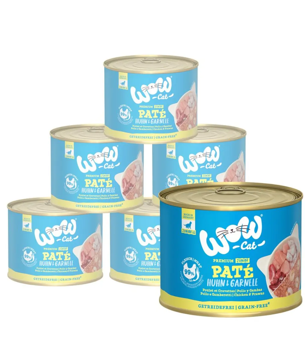 WOW Nassfutter Katze - ® Cat Nassfutter für Katzen Premium Filets in Sauce, Adult, 8 x 85 g