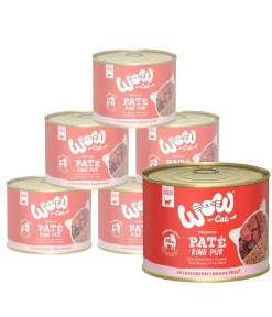 WOW ® Cat Nassfutter für Katzen Premium Paté Adult, 6 x 200 g Online