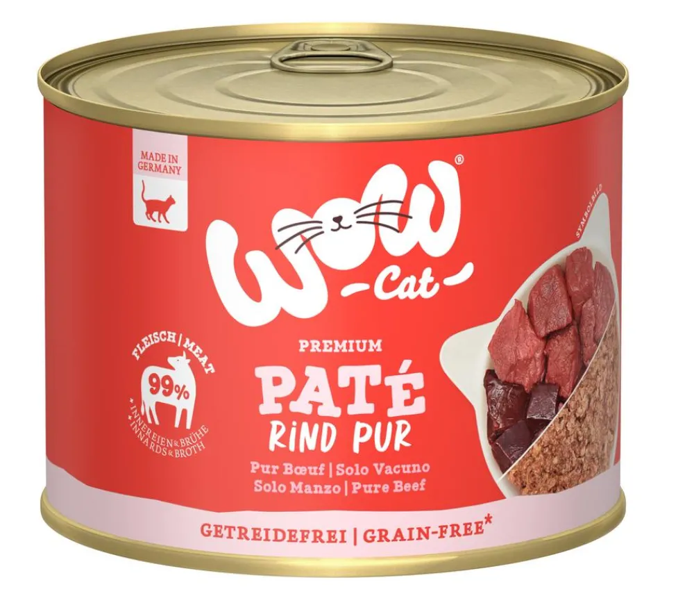 WOW ® Cat Nassfutter für Katzen Premium Paté Adult, 6 x 200 g Online