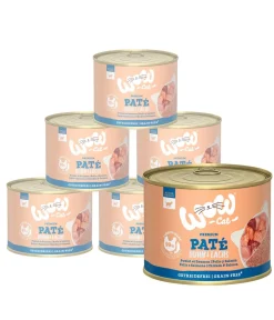 WOW ® Cat Nassfutter für Katzen Premium Paté Adult, 6 x 200 g Sale
