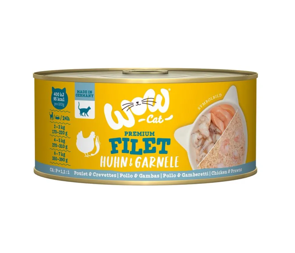 WOW Nassfutter Katze - ® Cat Nassfutter für Katzen Premium Paté Senior, 6 x 200 g