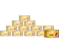 WOW Nassfutter Katze - ® Cat Nassfutter für Katzen Premium Filets, Adult, 12 x 70 g