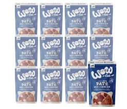 WOW Nassfutter Katze - ® Cat Nassfutter für Katzen Premium Filets, Adult, 12 x 70 g