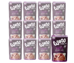 WOW Nassfutter Katze - ® Cat Nassfutter für Katzen Premium Paté Senior, 12 x 125 g