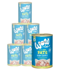 WOW Nassfutter Katze - ® Cat Nassfutter für Katzen Premium Paté Junior, 6 x 400 g