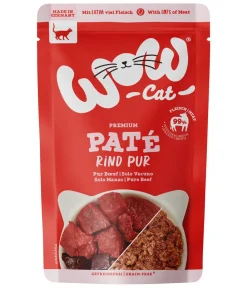 WOW Nassfutter Katze - ® Cat Nassfutter für Katzen Premium Paté Adult, 12 x 125 g