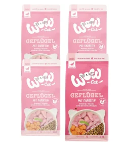 WOW ® Cat Trockenfutter für Katzen, Junior, Geflügel & Karotten Clearance
