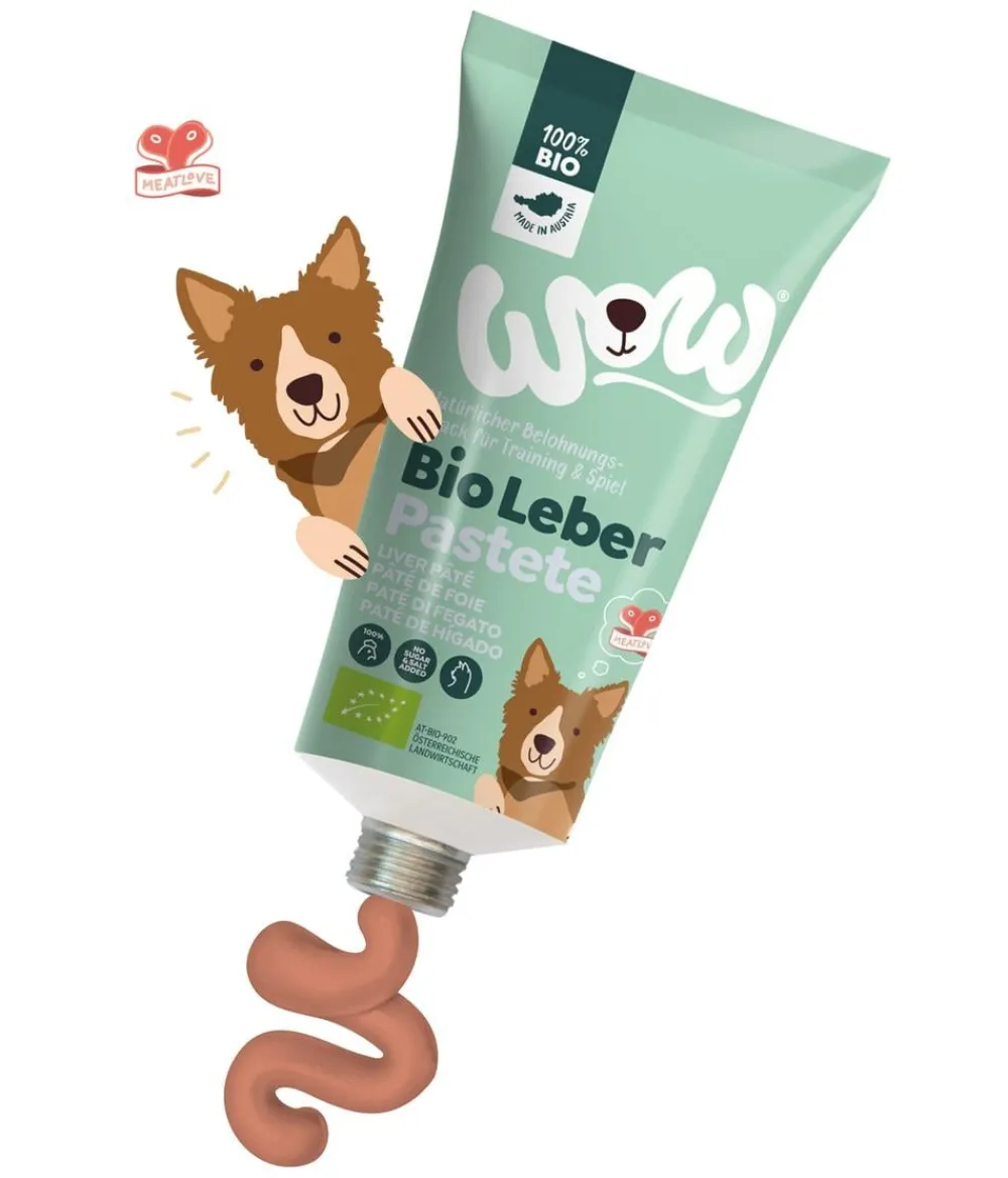WOW Hundeleckerlies - ® Hundesnack Bio Leberpaste, 80 g
