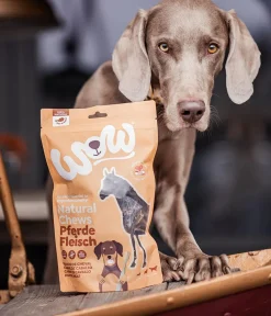 WOW Hundeleckerlies - ® Hundesnack Natural Chews Pferdefleisch, Adult, 250 g