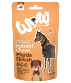 WOW Hundeleckerlies - ® Hundesnack Natural Chews Pferdefleisch, Adult, 250 g