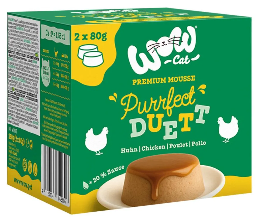 WOW ® Nassfutter für Katzen Purrfect Duett Adult, 2 x 80 g Best