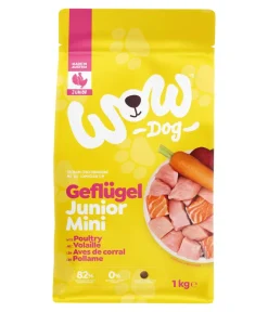 WOW Trockenfutter Hund - ® Trockenfutter für Hunde Mini Junior, Geflügel
