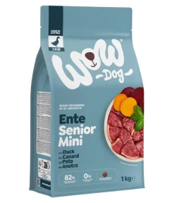 WOW Trockenfutter Hund - ® Trockenfutter für Hunde Mini Senior, Ente