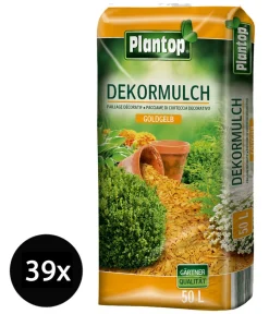 Ziegler Rindenmulch|Spezialerde > Plantop Dekormulch Goldgelb, 39 x 50 Liter