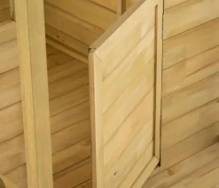 Zwerkules Gartenspielgeräte - Spielhaus Villa, ca. B121/H140/T137 cm Natur